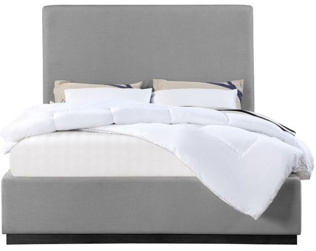 Meridian Furniture Alfie Grey Full Upholstered Panel Bed-1