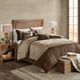 Olliix by Madison Park Boone 7 Piece Brown King Faux Suede Comforter Set-4