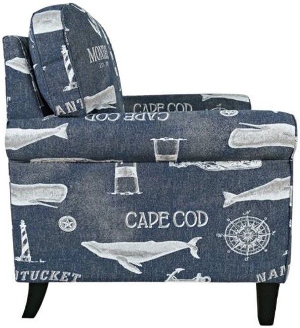 Jofran Inc. Seafarer Navy Accent Chair-3