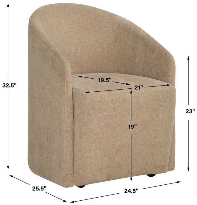 Uttermost® Harbor Flax Dining Arm Chair-2