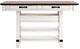Signature Design by Ashley® Valebeck Brown Counter Height Dining Table with White Pedestal -3