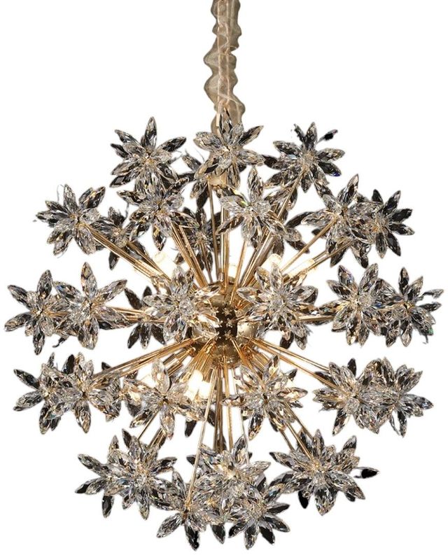 Michael Amini® Bouquet Gold 10-Light Drum Chandelier-0