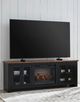 Signature Design by Ashley® Wildenauer Black/Brown TV Stand with Electric Fireplace-4
