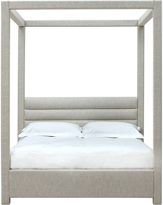 Modus Furniture Virgil Rockford Turtle Dove Queen Upholstered Canopy Bed-2