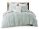 Olliix by INK+IVY Kara Aqua Full/Queen Cotton Jacquard Comforter Set-0