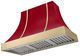 AGA Cascade 48" Piccadilly Red Wall Mounted Range Hood  with Brushed Brass Trim-0