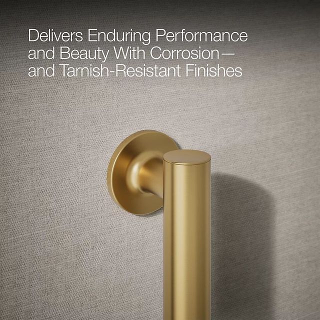 KOHLER® Purist® Vibrant Brushed Moderne Brass 18" Grab Bar-4