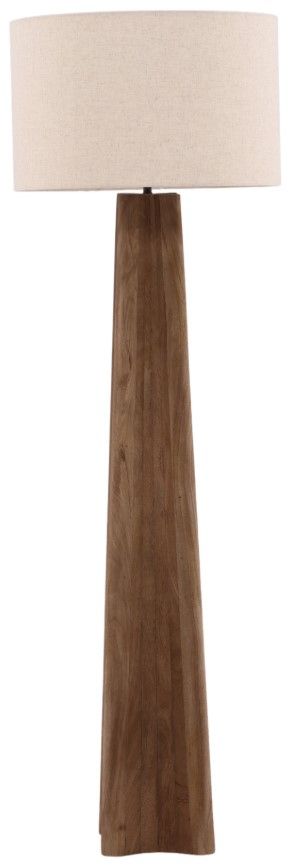 Dovetail Furniture Devayne Light Brown Floor Lamp-2