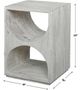 Uttermost® Hans Distressed Ivory Side Table-2