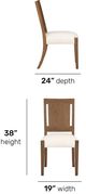 Flexsteel® Lincoln 2-Piece Beige/Walnut Upholstered Dining Side Chairs-2