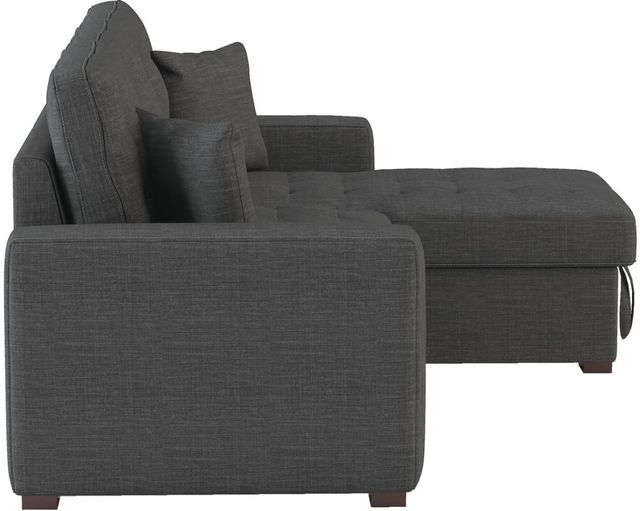 Homelegance® McCafferty 2-Piece Dark Gray Right-Arm Facing Pull-out Sleeper Sectional and Chaise with Hidden Storage-3