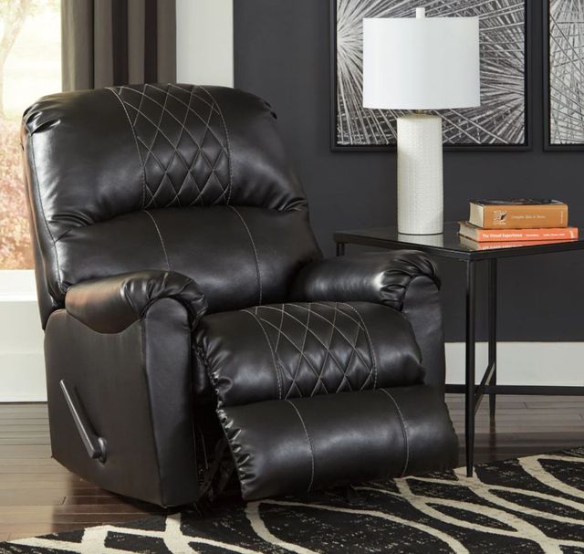 Signature Design by Ashley® Betrillo Black Rocker Recliner-4