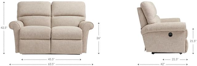 La-Z-Boy® Robin Charcoal Manual Reclining Loveseat-4