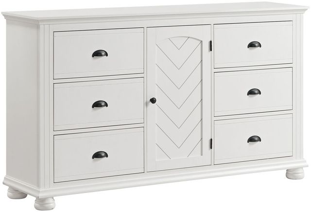 Elements International Kona White Dresser-0