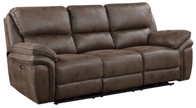 Homelegance® Proctor Brown Power Double Reclining Sofa-0