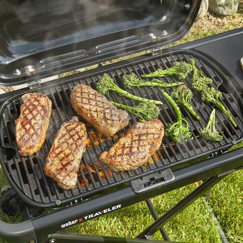 Weber® Traveler® 1-Burner Black Portable Liquid Propane Grill