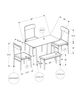 Monarch Specialties Inc. 5-Piece Rustic Oak Dining Set with Black Metal Legs-2