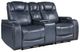 Homelegance® Keziah Blue Leather Power Double Reclining Loveseat with Console-0