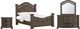 Elements International Brunswick 4-Piece Mahogany Queen Panel Bedroom Set-0