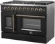 FORNO® Galiano Series Alta Qualita 48" Black Pro Style Gas Range-2