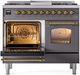 Ilve® Nostalgie II Series 40" Graphite Matte Pro Style Dual Fuel Range-2