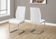 Monarch Specialties Inc. 2-Piece White Side Chair Set with U-Shaped Bases-4