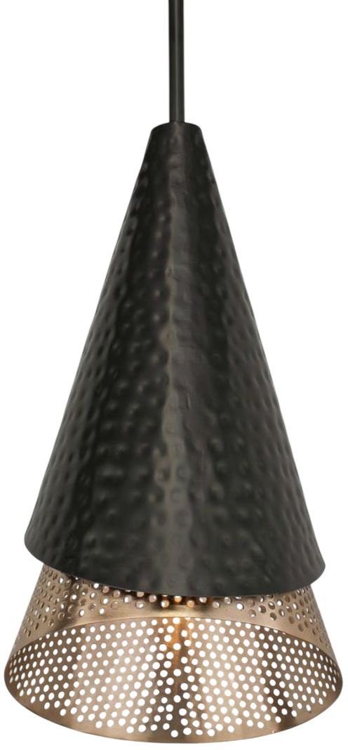Uttermost® Apollo Matte Black/Matte Gold Pendant-4