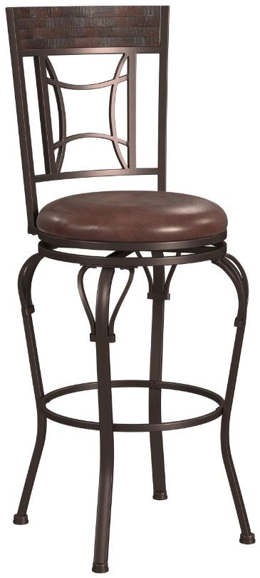 HH2 Home Granada Dark Chestnut Swivel Bar Stool-0