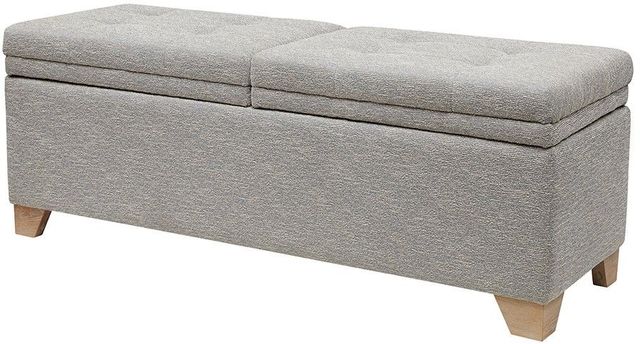 Olliix by Madison Park Grey Multi Ashcroft Storage Bench-2
