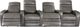 RowOne Cortés Home Entertainment Seating Gray 4-Chair Straight Row-2