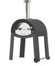 XO 42" Black Charcoal Powder Coat Freestanding Wood Fired Pizza Oven-0