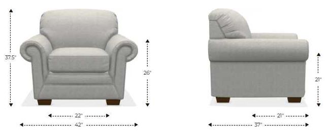 La-Z-Boy® Mackenzie Greystone Leather Chair-2