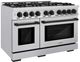 ZLINE Autograph Edition 48" Stainless Steel Pro Style Gas Range with Matte Black Accents-2