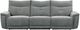 Homelegance® Tesoro Dark Gray Double Power Reclining Sofa with Power Headrests-2