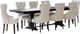 Coaster® Florence 9-Piece Cream/Distressed Black Dining Table Set-0