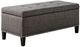 Olliix by Madison Park Charcoal Shandra II Tufted Top Storage Bench-2