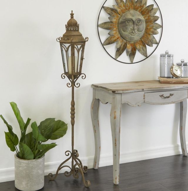 Deco Marche Brown Floor Candle Lantern-3