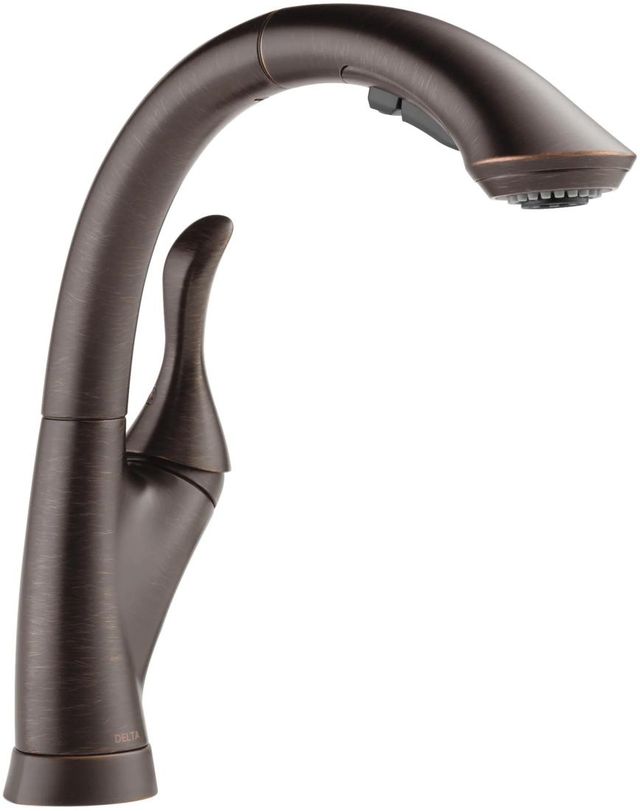Delta Linden™ Venetian Bronze Single Handle Pull-Out Kitchen Faucet-0