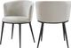 Meridian Furniture Skylar Cream/Matte Black Velvet Dining Chair-4