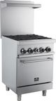 FORNO® 24" Stainless Steel Commercial Freestanding Gas Range -1