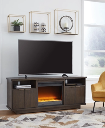 Signature Design by Ashley® Brazburn Dark Espresso 66" TV Stand with Electric Fireplace-3