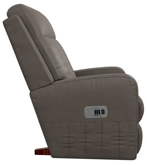 La-Z-Boy® Finley Otter Leather Power Rocking Recliner with Headrest and Lumbar-3