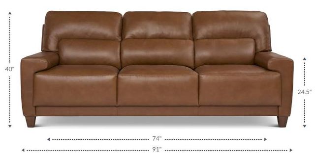 La-Z-Boy® Draper Pewter Leather Sofa-4