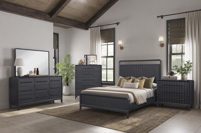 Bernards Elure Peppercorn King Open Panel Bed-1