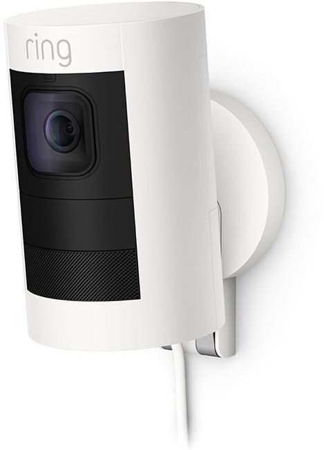ring White Stick Up Camera Elite with PoE Adapter-1