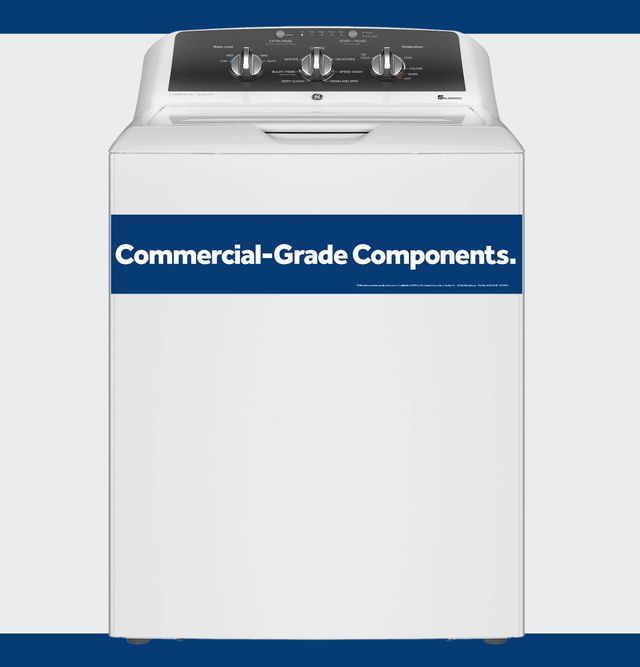 GE® 4.3 Cu. Ft White Top Load Washer with Stainless Steel Basket-2