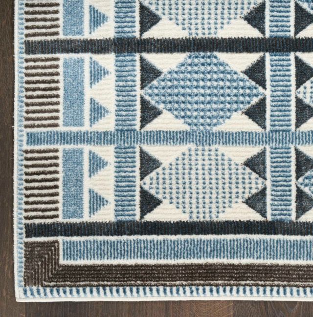 Nourison Home™ Nordic NRC06 Blue 5'x7' Style 1 Area Rug-1