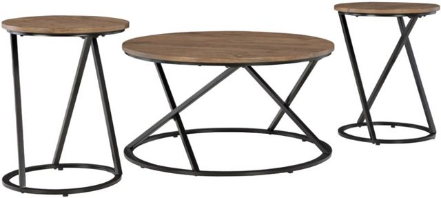 Signature Design by Ashley® Cassbryn Brown/Black Occasional Table Set