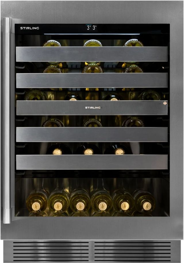 Stirling 24" 5.3 Cu. Ft. Stainless Steel Wine Cooler-3