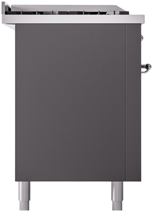 Ilve® Nostalgie II Series 60" Graphite Matte Pro Style Dual Fuel Range-3